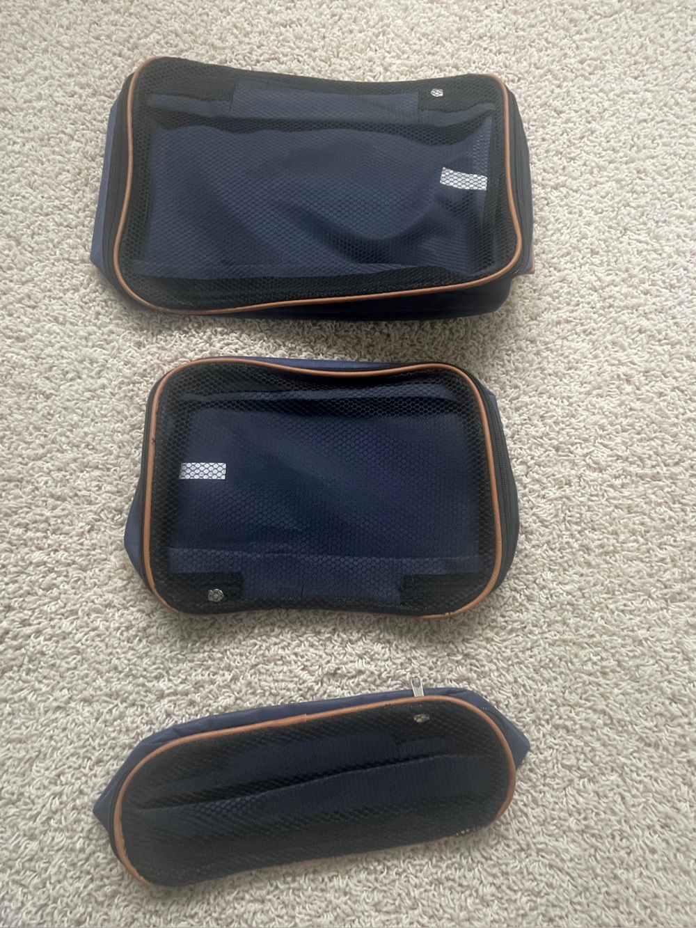 Navy 3-Piece Travel Packing Cube Set